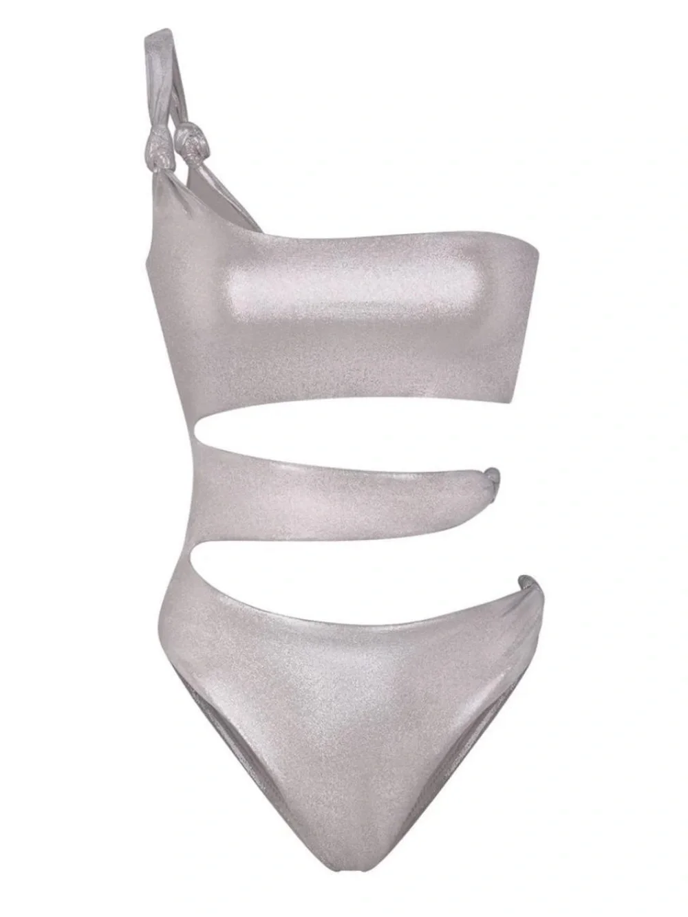 Skims Liquid Shine Swim Knotted One Shoulder Monokini